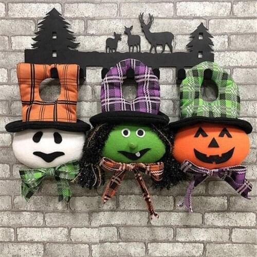 Halloween Decoration Door Hanging Pumpkin Witchghost Props Ornaments Gift for Kids Doll Souvenirs