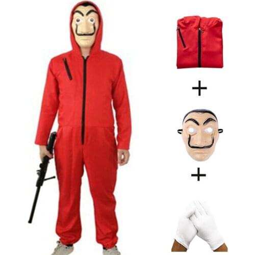 Halloween Party Salvador Dali Cosplay Movie Mask Money Heist The House of Paper La Casa De Papel Cosplay Costume Face Mask