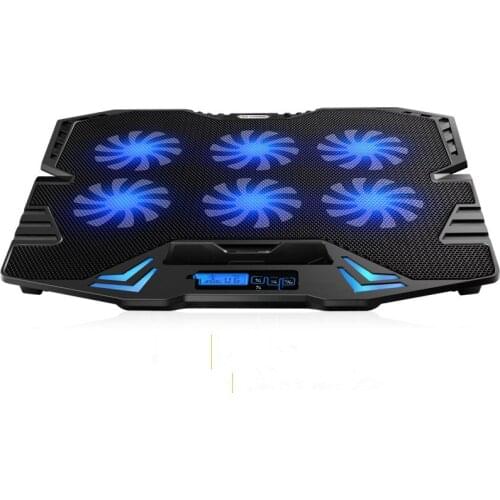 K8 6 Fans 12-15.6 inch Notebook Computer Radiator Laptop Cooling Base Plate Bracket Cooling Pad Fan Cooler