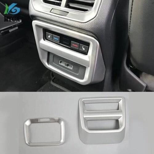 Car cover trim rear Air conditioning Outlet Vent switch USB power Charge 2pcs For Volkswagen Tiguan L TiguanL 2017 2018 2019