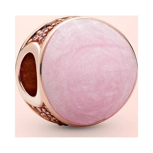 Hot sell 100% 925 Sterling Silver Pink Swirl Charm Fit Original Pandola Bracelet 2021 Women DIY fine Jewelry Gifts Free shipping