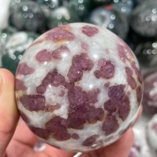 50-90 mm natural ruby red tourmaline crystal ball restores reiki artifact stone ball