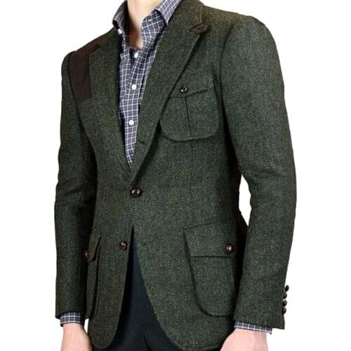 2020 Newest Tweed Groom Wear Tuxedos Wedding Dress Prom Dresses Evening Dress Business Suit Party Suit 2 Pieces (Jacket+Pants)