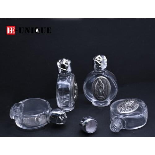 10pcs/lot 15ML delicate rose holy water bottle Jesus virgin mary image Catholic Christian Baptism supplies ceremonial articles