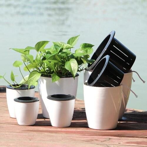 Hanging Plant Pots Automatic Flower Pot Indoor Planter Wall Hanging Plant Holder Self Watering Plant Pot PC Garden Decoration