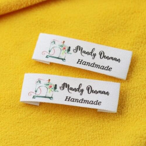Custom Clothing Labels , Personalized Brand, Cotton printed Tags, Handmade label, Logo or Text, Watercolor Labels (FR397)