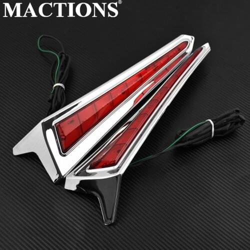 Motorcycle Frame Side LED Saddlebag Extensions Decoration Strips For Victory Cross Country Tour 2010-2018 Hard-Ball Models 12-13