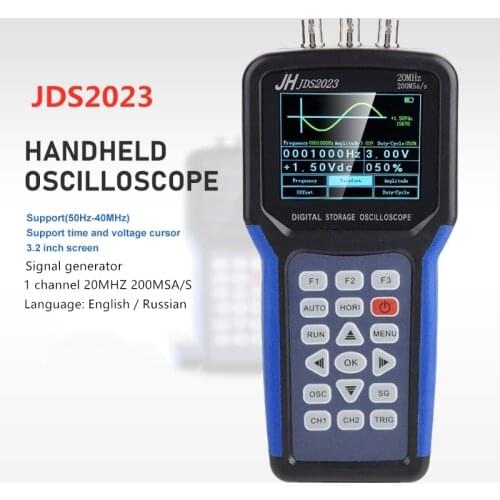 Handheld siginal generator digital oscilloscope JDS2023 JDS2012S automatic setting adjust voltage gears/timebace/trigger mode