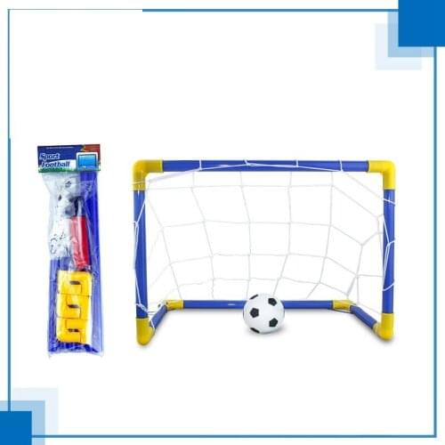 Folding Mini Football Ball Goal Post Net Soccer Ball Net Set Pump Kids Sport Indoor Outdoor Games Nontoxic Portable Football Toy