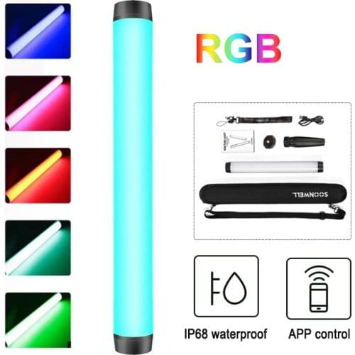 Soonwell MT1 RGB LED Light Tube IP68 Warerproof Portable Photography Lighting Stick support APP control