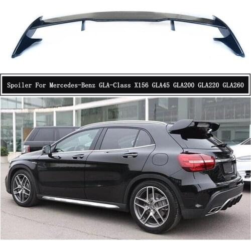 Wing Lip Spoiler For Mercedes-Benz GLA-Class X156 GLA45 GLA200 GLA260 2015-2020 High Quality ABS Spoilers Paint Bright Black