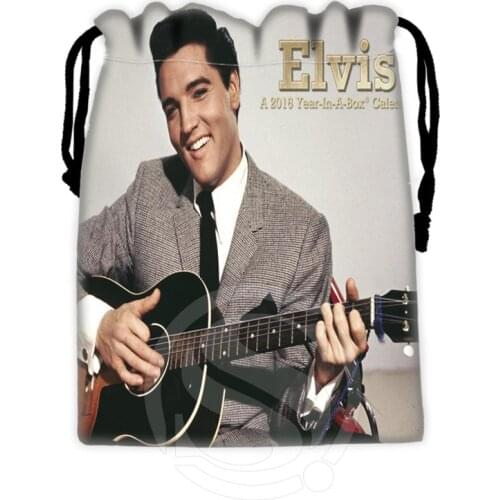 New Custom Elvis Presley Drawstring Bags Custom Storage Bags Storage Printed Receive Bag size 18X22cm Compression Type Bags