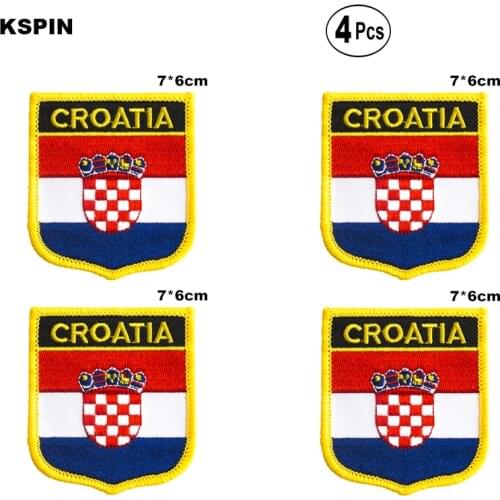 Croatia Shiled Shape flag patches national flag patches for Cothing DIY Decoration