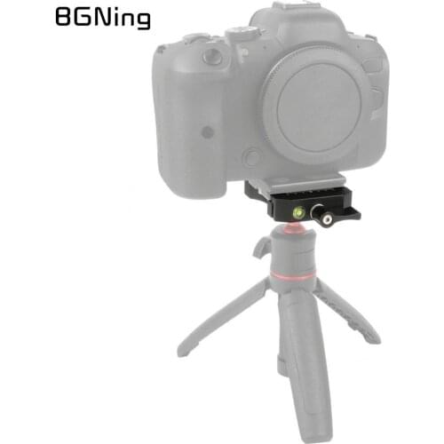 Universal SLR Quick Release Plate Mount Clamp Adapter w/ 3/8" to 1/4" Screw Nut Level DSLR Camera Tripod Ball Head QR Board Clip