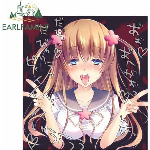 EARLFAMILY 13cm x 12.1cm For Sexy Anime Graffiti Car Sticker Auto Car Assessoires Decal Vinyl Material Occlusion Scratch
