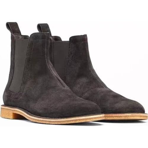 Handmade Vintage Men Shoes Chelsea Boots Vintage Casual Ankle Boots All-matching Kanye West Boots Luxury Platform Wedding Party