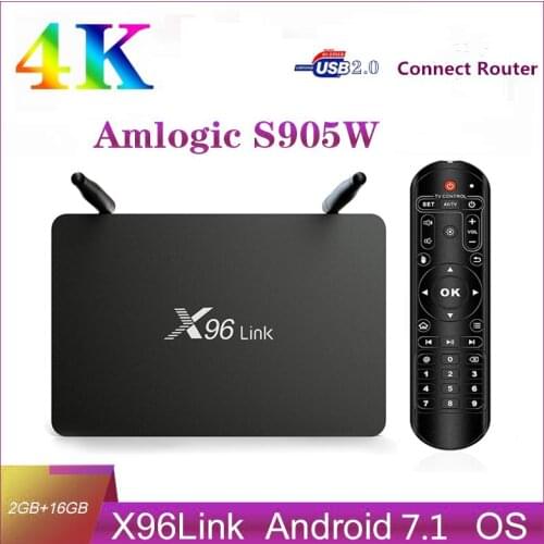 X96Link Android 7.1 Amlogic 2GB 16GB With SIFLOWER SF16A18 Router Function X96 Link 2 In 1 Multifunctional OTT Box