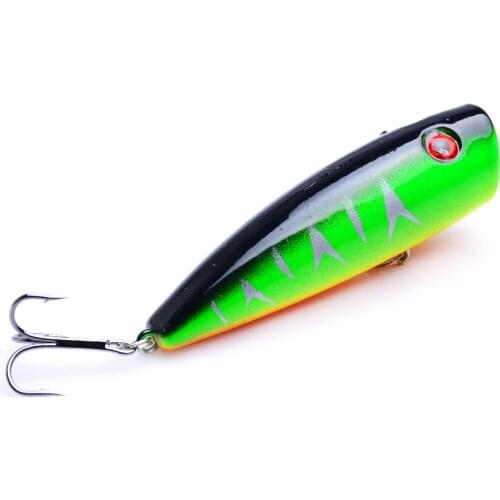 YUZI 6.5cm 9.4g Popper Fishing Lure Pesca Bait for pike Topwaer Artificial Bait 3D Eyes Japan Crankbait Wobblers