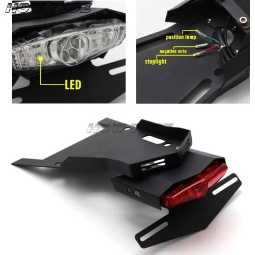 Motorcycle Tail Mount License Plate Bracket Brake Rear Lamp Taillight For BMW R NINE T 2014-2019 R9T