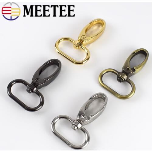 10/20/50pcs Meetee 25mm Metal Lobster Clasp Swivel Snap Hooks Dog Buckle for Bag Hardware Parts Accessories Keyring Buckles
