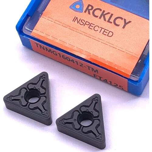 10pcs RCKLCY TNMG160412-TM FT4125 Turning carbide inserts for steel turning tools cnc lathe cutter high quality machining