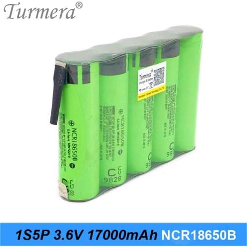 1S5P 3.7V 4.2V 17Ah 18650 Rechargeable Lithium Battery Pack Use NCR18650B 3400mAh Battery for Power Bank and Medical Equipment