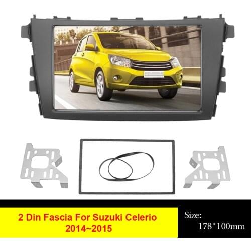 2 Din Car Radio Panel Fascia For Suzuki Celerio 2014+ DVD Stereo Frame Plate Adapter Mounting Dash Installation Bezel Trim Kit