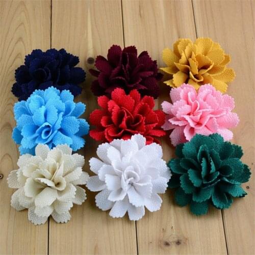 20pcs/lot 17 Color U Pick 3" Scalloped Chiffon Material Blossom Flowers DIY Ballerina girl Hair Bows Garment Accessories FH59