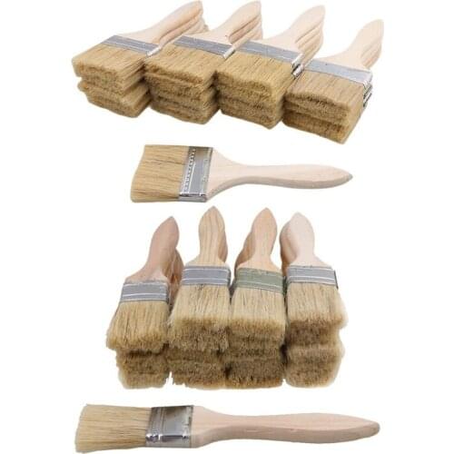 48 Pcs Paint Brushes And Chip Paint Brushes For Paint Stains Varnishes Glues And Gesso, 24 Pcs 35Mm & 24 Pcs 70Mm
