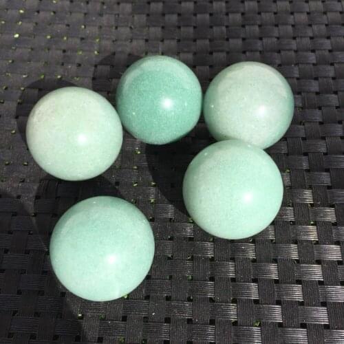 5pcs high quality beautiful natural green aventurine Crystal gemstone ball meditation reiki healing crystal sphere wholesale