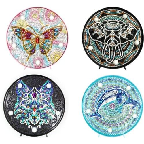 LED Decoration Light landscape DIY Full Drill Diamond Painting Light Bedroom Night Lamp Home Desk Decorative Animal Night Lamp