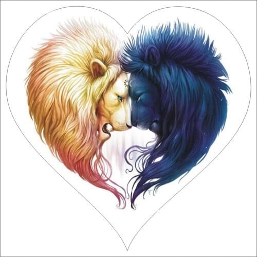 5D DIY diamond painting square diamond "lion head love" mosaic rhinestone embroidery home decoration mural gift T341