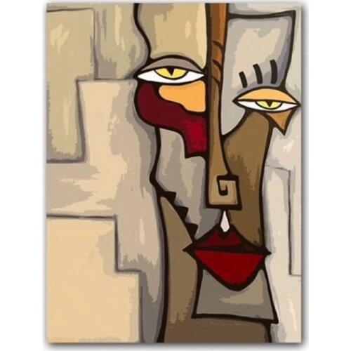 Picasso Abstract Figures Poster Blending In Face Wall Art Picture Handmade Canvas Painting Living Room Decoration Home Decor