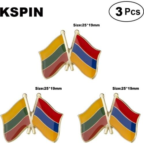Lithuania & Armenia Lapel Pin Brooches Pins Flag badge Brooch Badges