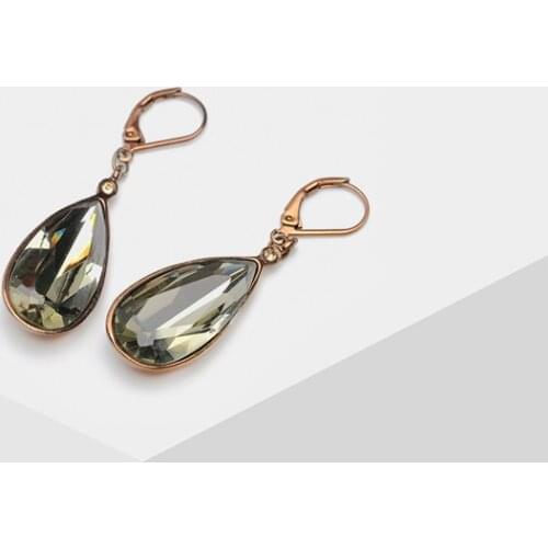 Amorita boutique new design black oblong earrings
