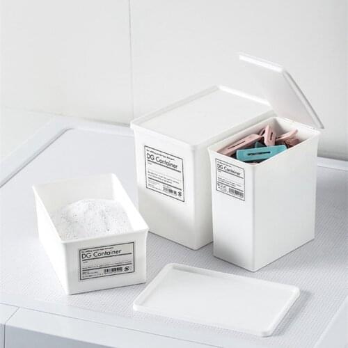 Household Plastic Storage Basket Bathroom Makeup Kitchen Desktop Organizer Laundry Gel Beads Washing Powder Replacement Box