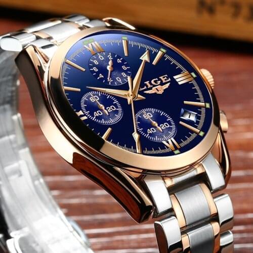Watch men Brand Luxury Fashion Quartz Sport Watches Men Full Steel Military Clock Waterproof Gold mens Watch Relogio Masculino