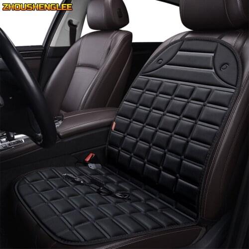 ZHOUSHENGLEE 12V Heated car seat cover for Skoda all models rapid superb yeti kodiaq octavia fabia Winter Pad Cushions car seats