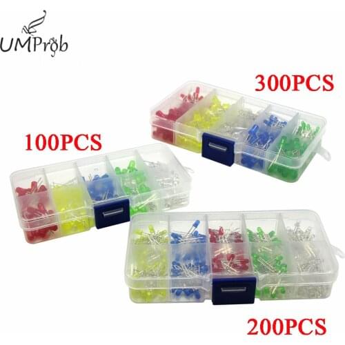 2020！Color Diode Universal 3mm/5 mm LED Light Fittings Red Green Blue Yellow White DIY LED Diode Set Box