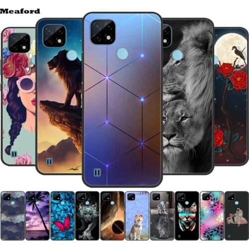 For OPPO Realme C21 C3 C15 C25 C17 C12 Case Clear Bumper Coque Soft TPU Case For Realmi C21 6.5'' Housing Cover RealmeC 21 Shell