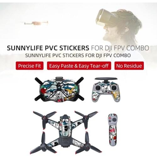 Drone Body Waterproof PVC Protective Film Sticker for DJI FPV Drone Accessories Joystick Skin Protective Cover
