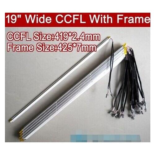 425mm*7mm CCFL Backlight Lamps with Frame/holder Assembly Double lamps for 19inch wide LCD Monitor Screen Panel Assembly 20pcs