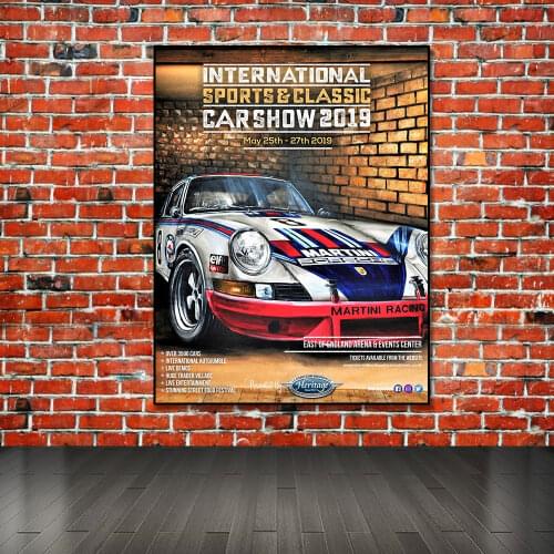 Manipulated Sport Race Cars Vehicle Fabric Posters Living Room Home Decor Wall Decorative Canvas Paintings Art Prints Unframed