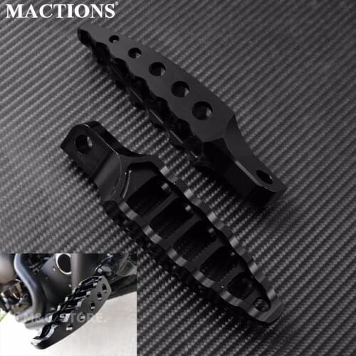 Motorcycle Black CNC 45 Degrees Male-Mount Footrests Foot Pegs For Harley Sportster 883 1200 Dyna Softail Touring 1993-2015 2016