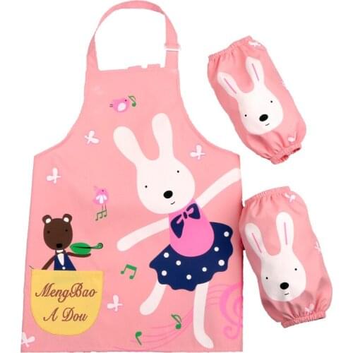 Kids chef clothes Sets Childrens Early Education chef clothing kindergarten apron Kitchen Cooking Children Art Paint clothes