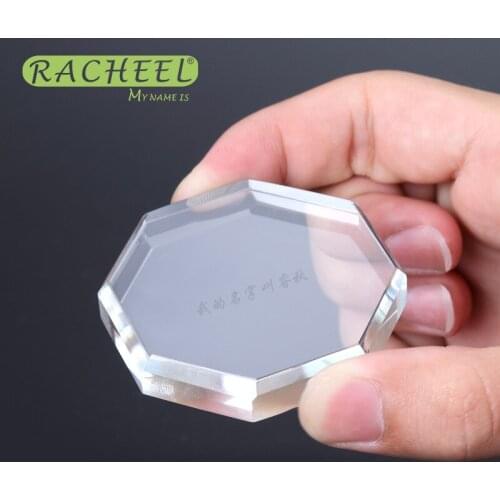 False Eyelashes Glue Holder Faux Cils Stand High-quality Crystal Hexagon Glass Stand Eyelash Extension Tools