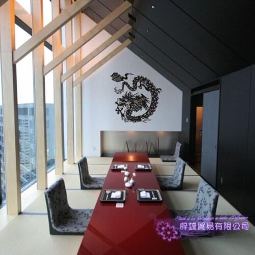 Dragon Sushi Wall Sticker Japanese Food Decal Poster Vinyl Art Wall Decals Decor Mural Decoration Sushi Bar Glass Decal