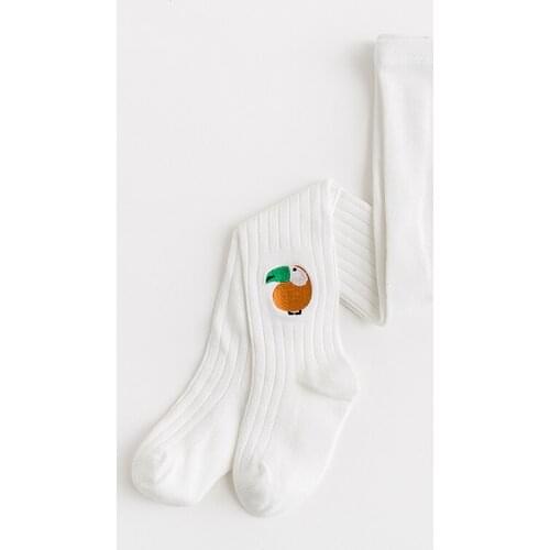 New girls leggings spring and autumn 1-3-5-8 years old childrens white one-piece leggings female baby solid color leggings