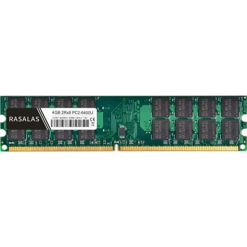 Rasalas 4GB 2Rx8 DDR2 667Mhz 800Mhz PC2-5300U PC2-6400U DIMM 1,8 V Desktop PC RAM 240Pin Memory Only For AMD CPU