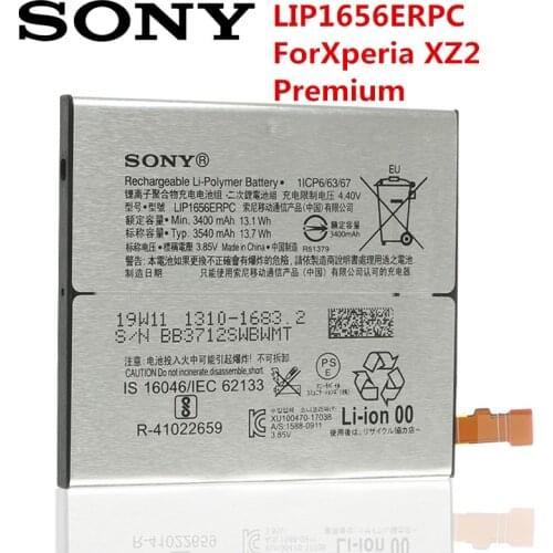Sony Original Replacement Phone Battery For SONY Xperia XZ2 Premium LIP1656ERPC Authentic Rechargeable Battery 3540mAh